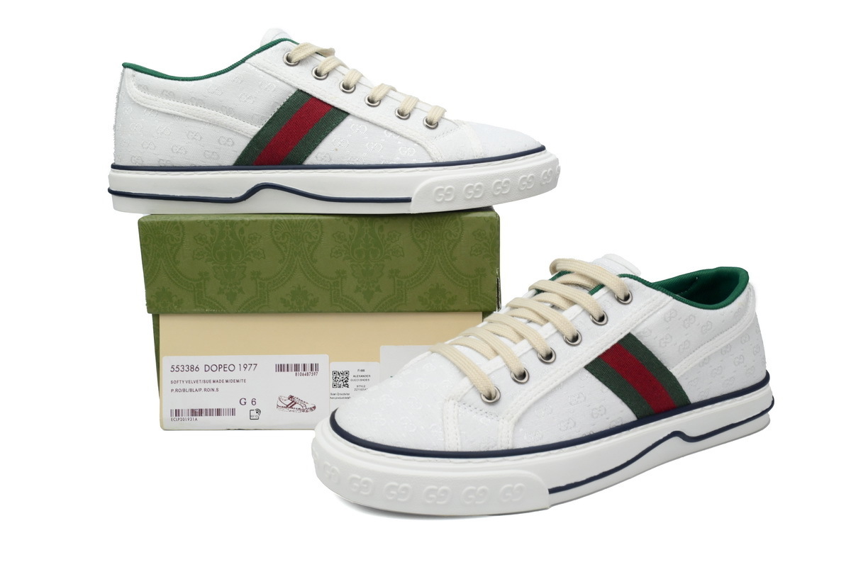 EM Sneakers Gucci Tennis 1977 GG Logo White