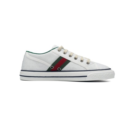 EM Sneakers Gucci Tennis 1977 GG Logo White 02