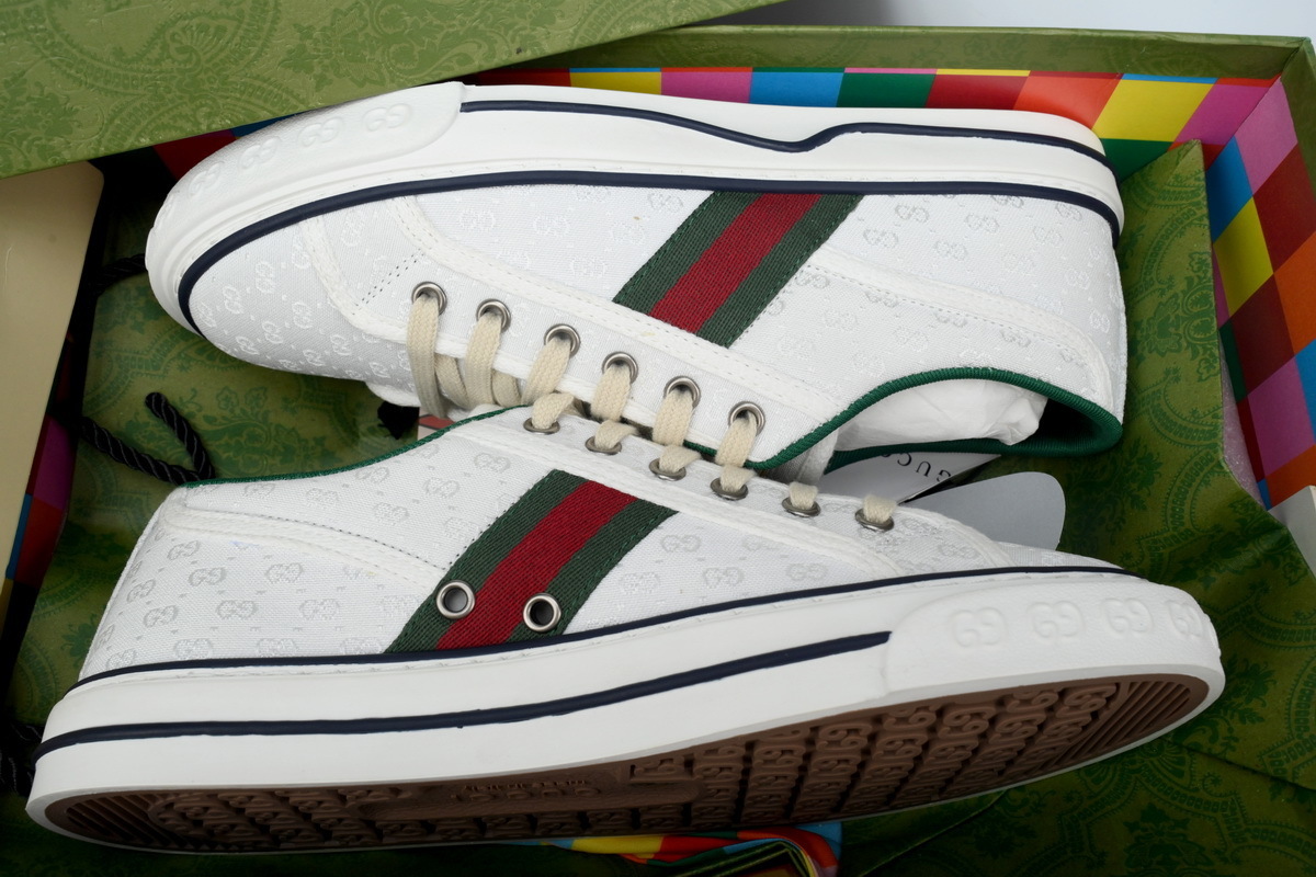 EM Sneakers Gucci Tennis 1977 GG Logo White