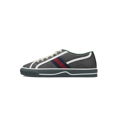 EM Sneakers Gucci Tennis 1977 Off The Grid Low ECONYL Dark Grey GG Blue Red White 01