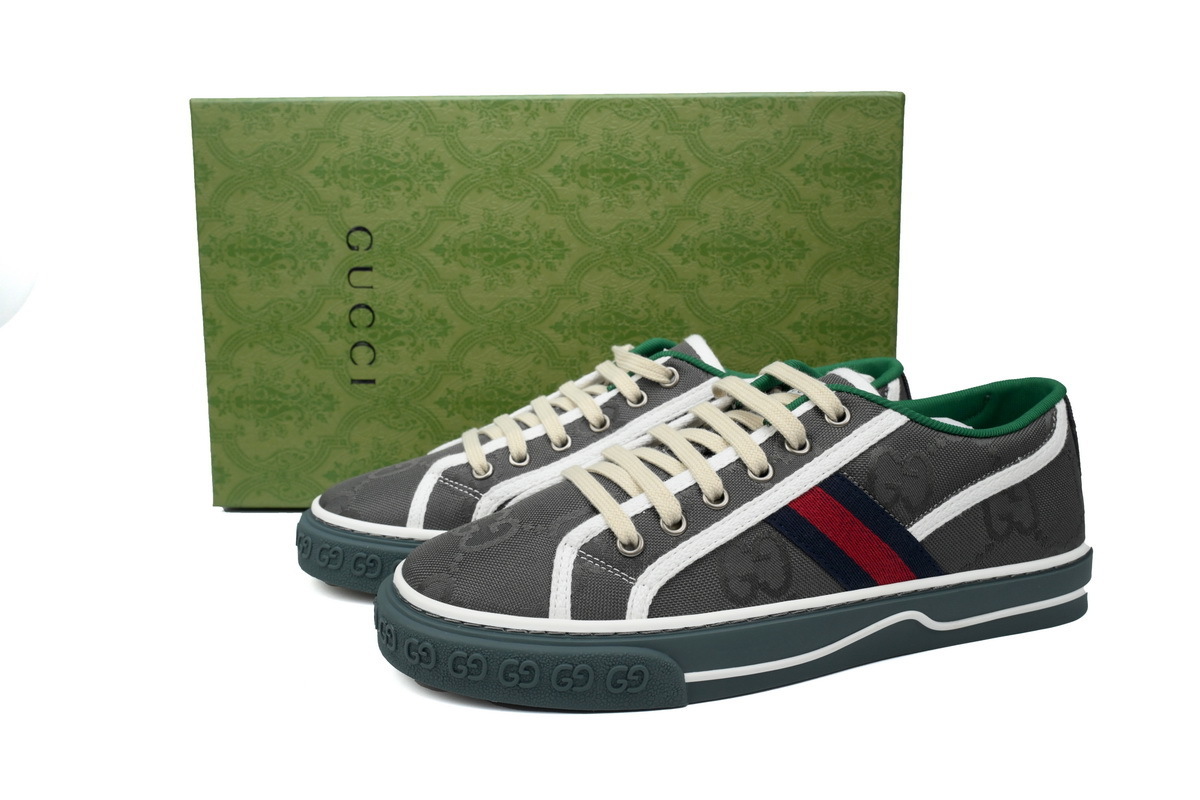 EM Sneakers Gucci Tennis 1977 Off The Grid Low ECONYL Dark Grey GG Blue Red White