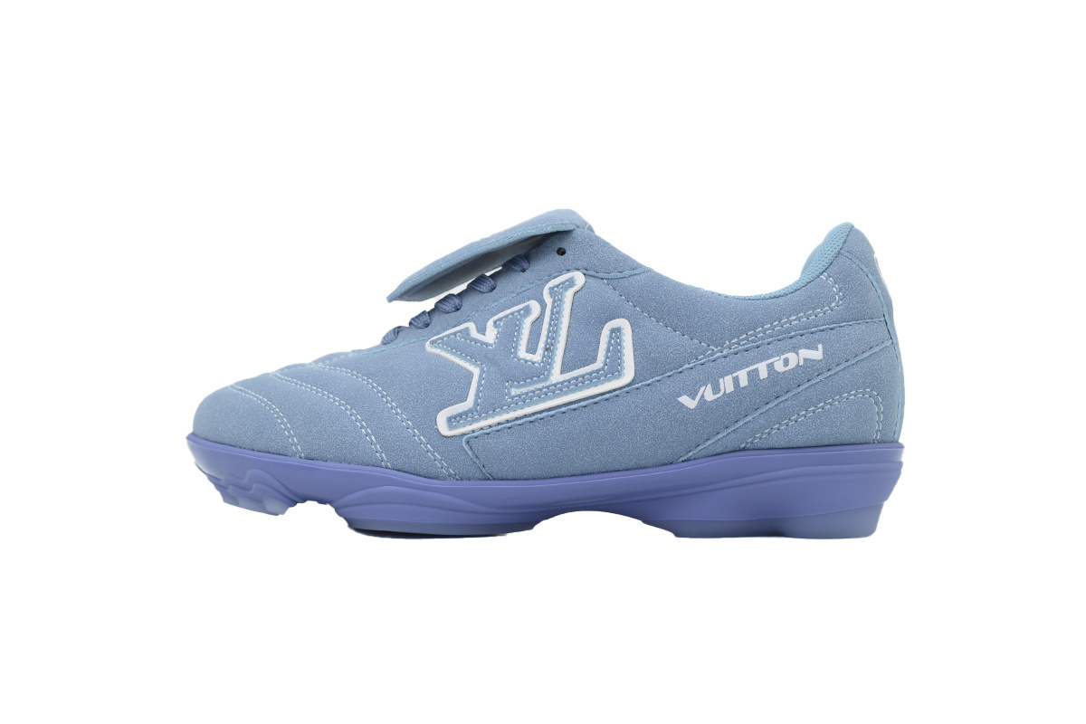 EM Sneakers Louis Vuitton LV Footprint Soccer Sneaker Sky Blue
