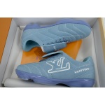 EM Sneakers Louis Vuitton LV Footprint Soccer Sneaker Sky Blue