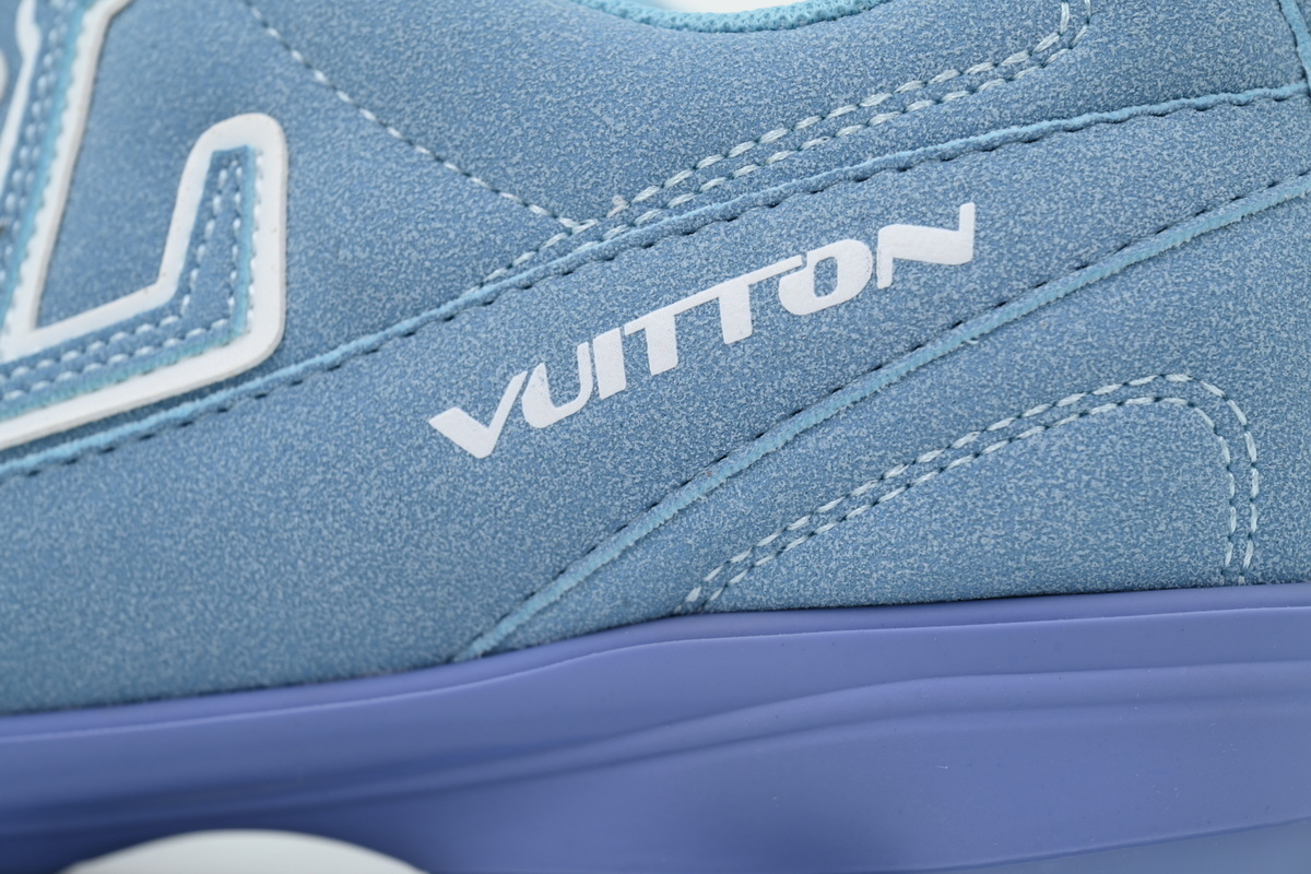 EM Sneakers Louis Vuitton LV Footprint Soccer Sneaker Sky Blue