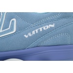 EM Sneakers Louis Vuitton LV Footprint Soccer Sneaker Sky Blue