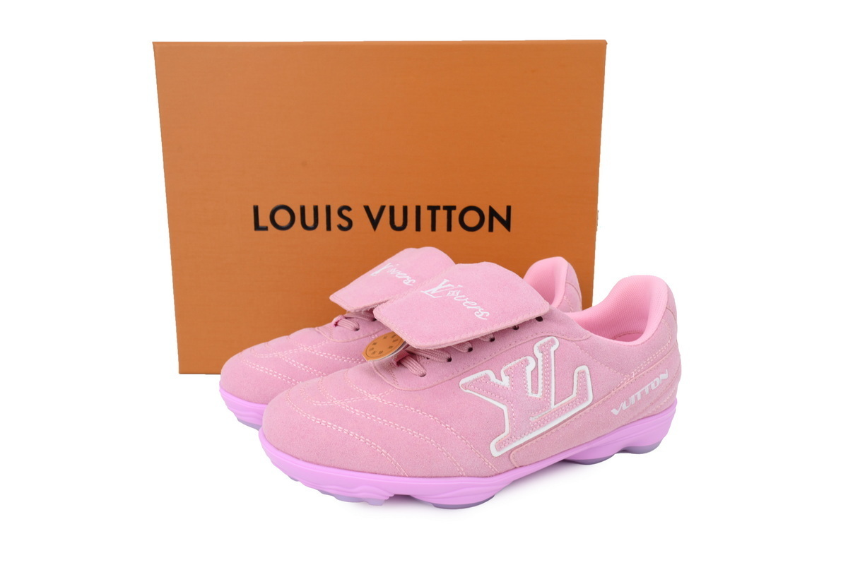 EM Sneakers Louis Vuitton LV Footprint Soccer Sneaker Pink
