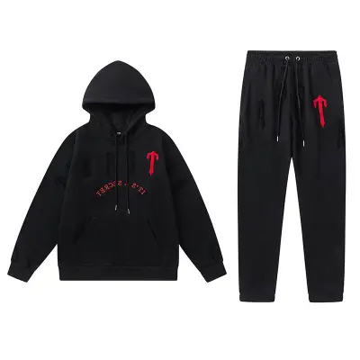 EM Sneakers Trapstar Hoodie & Sweatpant Sets 8889 Black 01