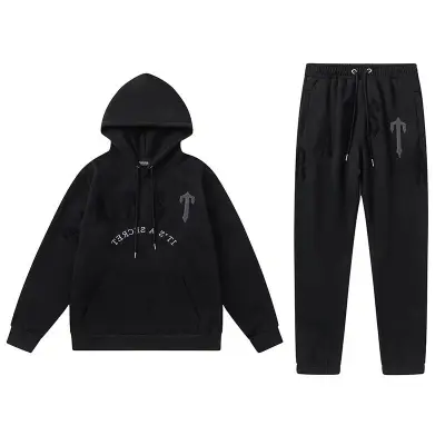 EM Sneakers Trapstar Hoodie & Sweatpant Sets 8890 Black 01