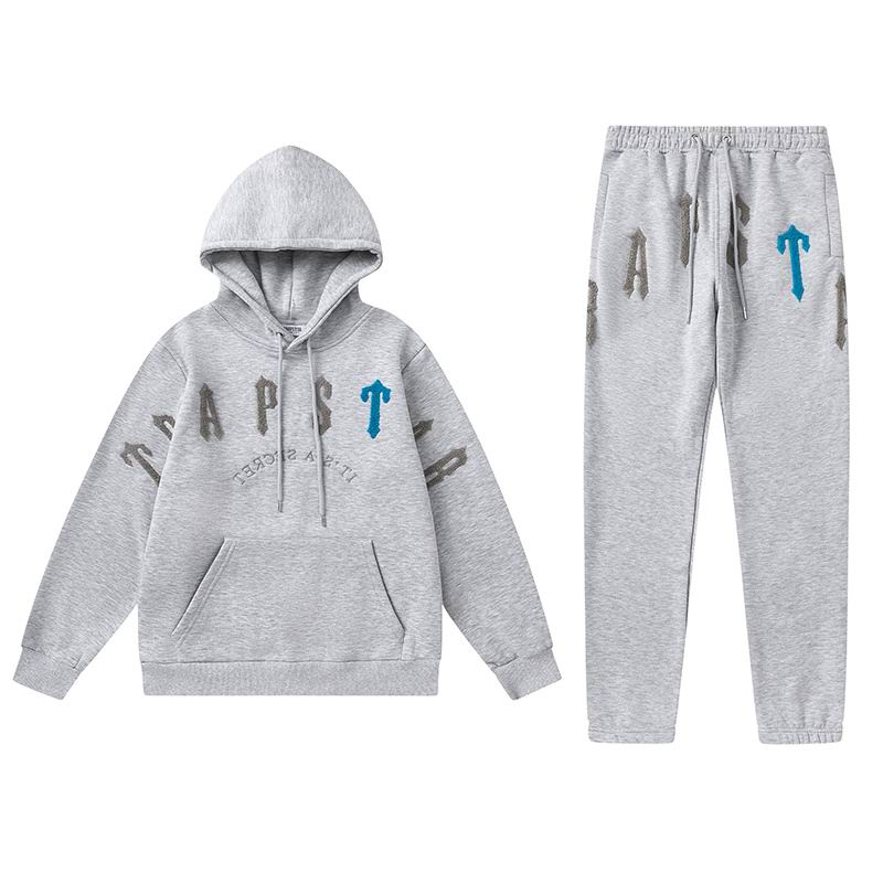 EM Sneakers Trapstar Hoodie & Sweatpant Sets 8890 Gray