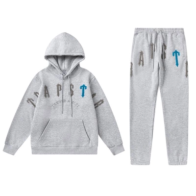 EM Sneakers Trapstar Hoodie & Sweatpant Sets 8890 Gray 01