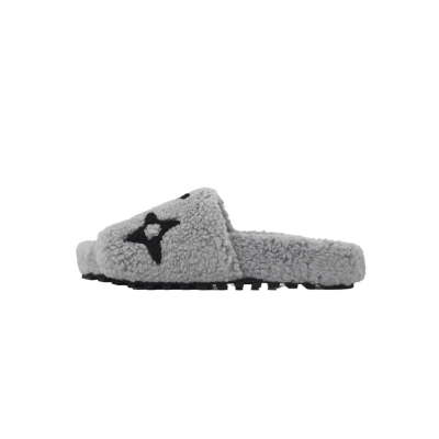 EM Sneakers Louis Vuitton LV Bom Dia Slipper Dark Gray 01