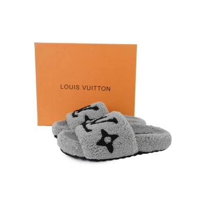 EM Sneakers Louis Vuitton LV Bom Dia Slipper Dark Gray 02