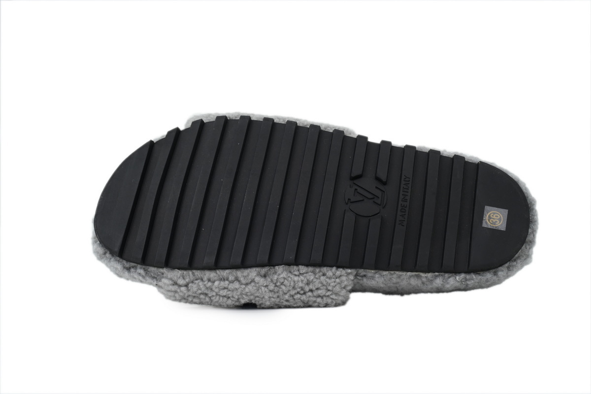 EM Sneakers Louis Vuitton LV Bom Dia Slipper Dark Gray