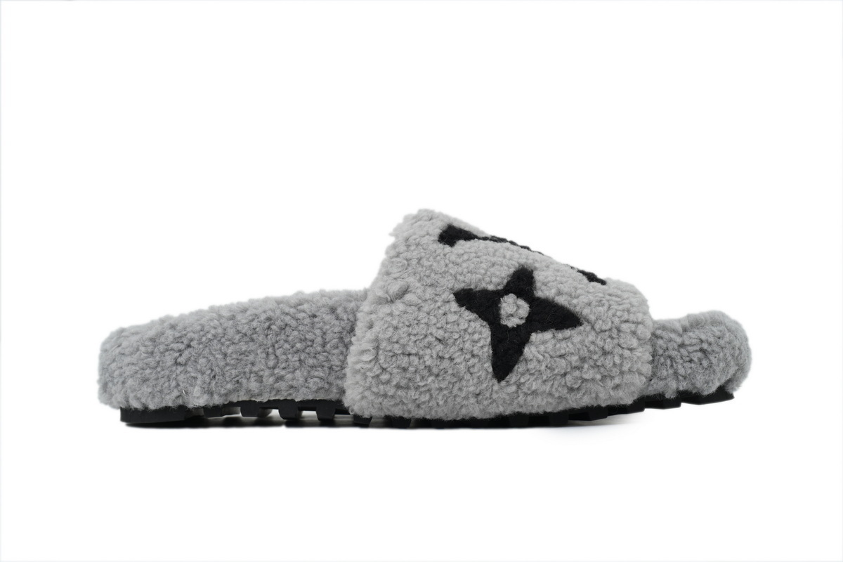 EM Sneakers Louis Vuitton LV Bom Dia Slipper Dark Gray