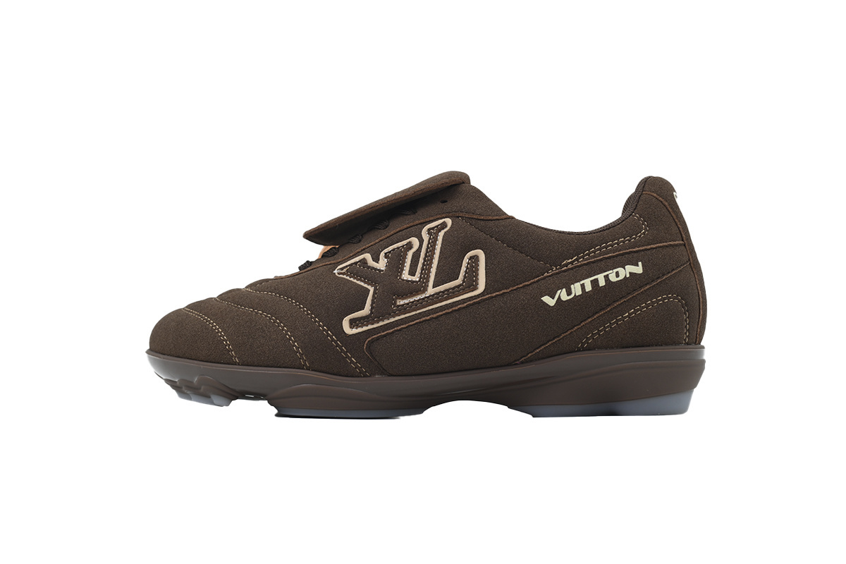 EM Sneakers Louis Vuitton LV Footprint Soccer Sneaker Turned Brown