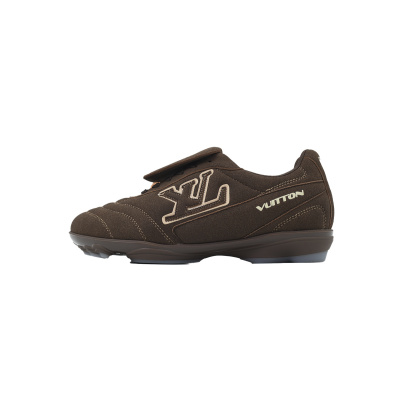 EM Sneakers Louis Vuitton LV Footprint Soccer Sneaker Turned Brown 01