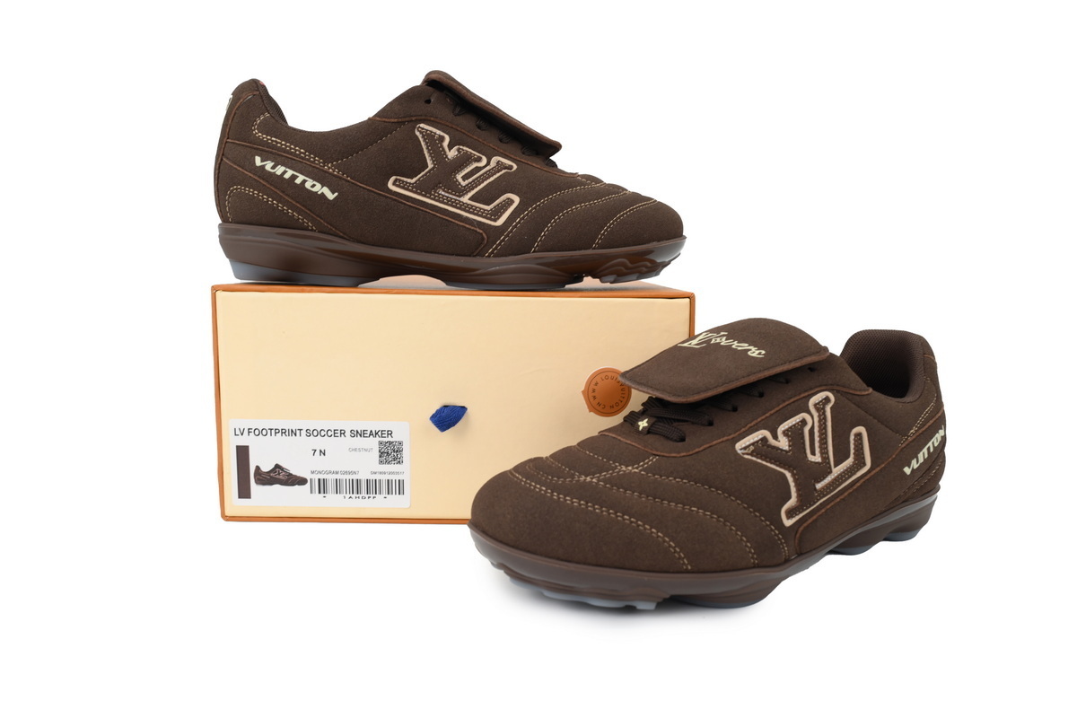 EM Sneakers Louis Vuitton LV Footprint Soccer Sneaker Turned Brown