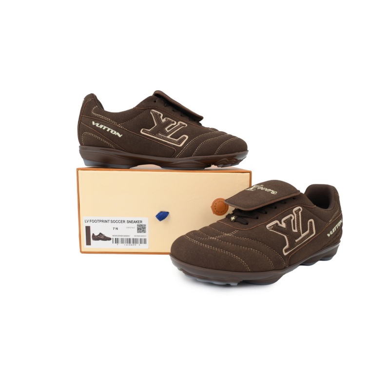 EM Sneakers Louis Vuitton LV Footprint Soccer Sneaker Turned Brown