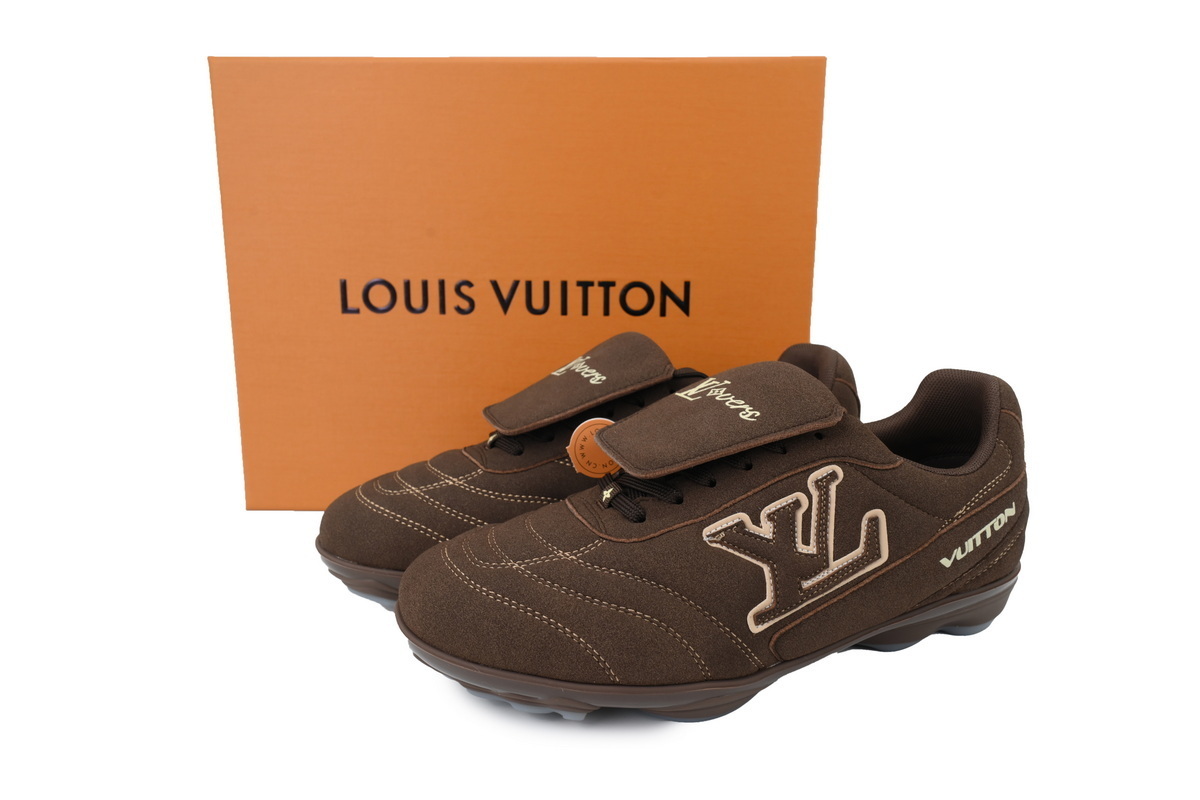 EM Sneakers Louis Vuitton LV Footprint Soccer Sneaker Turned Brown
