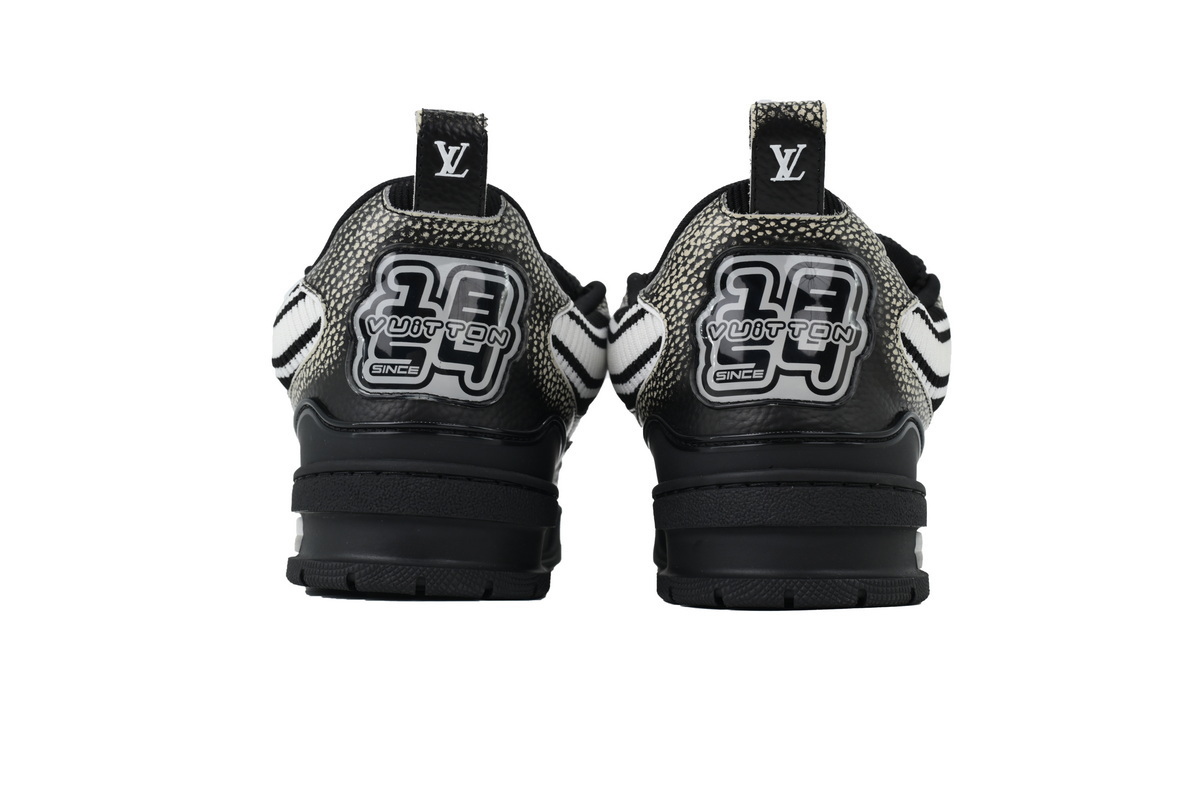 EM Sneakers Louis Vuitton LV Skate Sneaker New Black Woolen Fabric