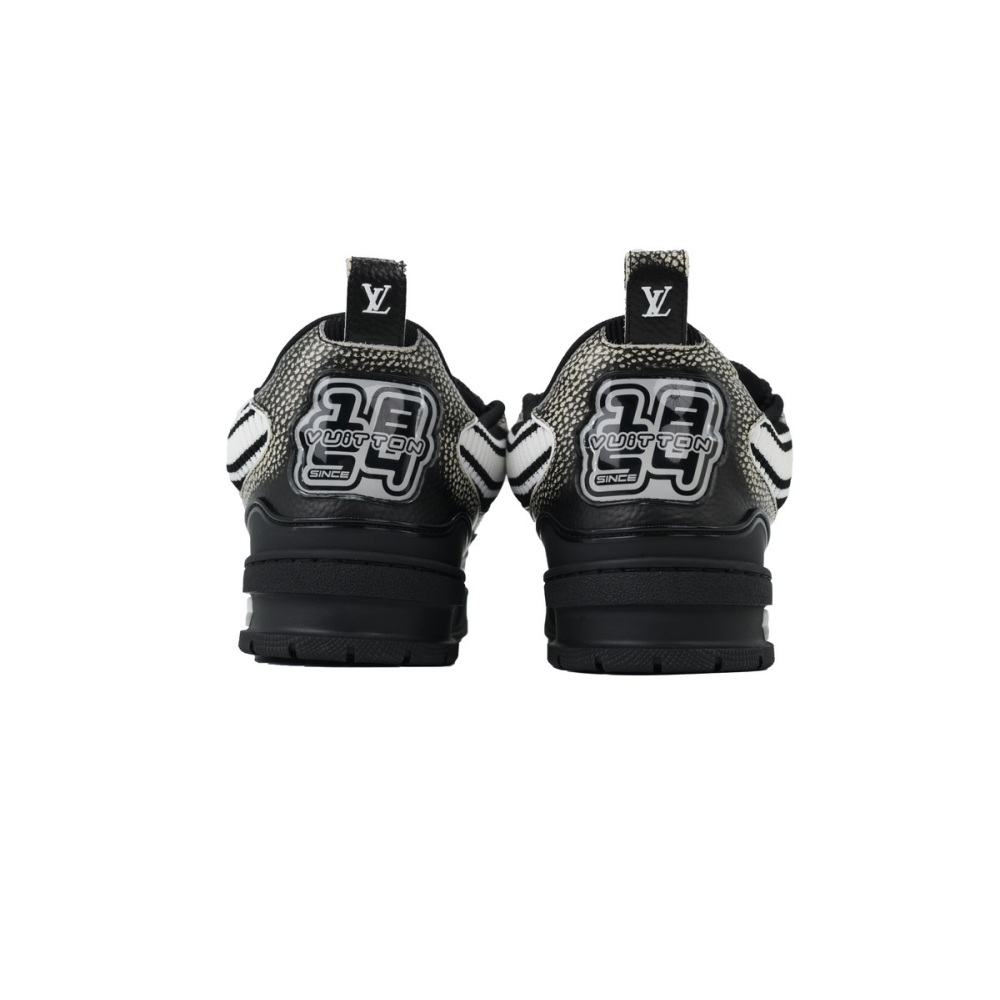 EM Sneakers Louis Vuitton LV Skate Sneaker New Black Woolen Fabric