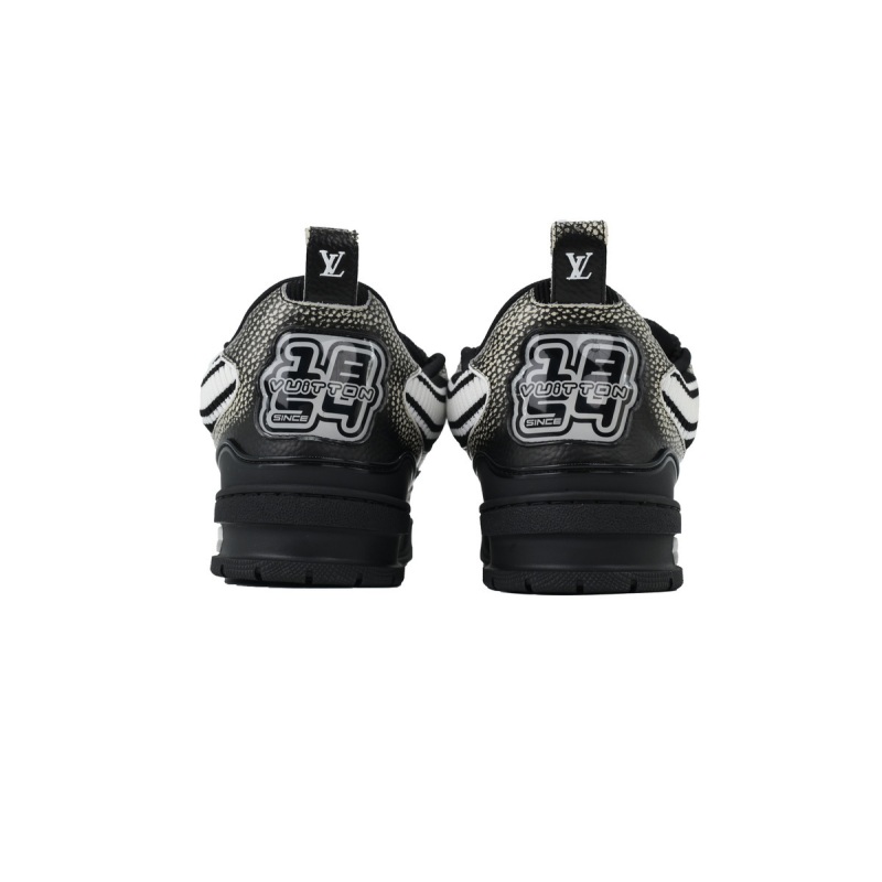 EM Sneakers Louis Vuitton LV Skate Sneaker New Black Woolen Fabric