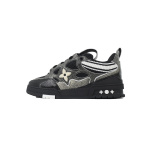 EM Sneakers Louis Vuitton LV Skate Sneaker New Black Woolen Fabric