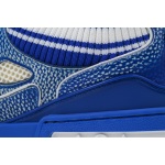 EM Sneakers Louis Vuitton LV Skate Sneaker New Blue Woolen Fabric