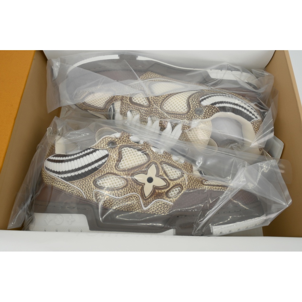 EM Sneakers Louis Vuitton LV Skate Sneaker New khaki Wool Weaving