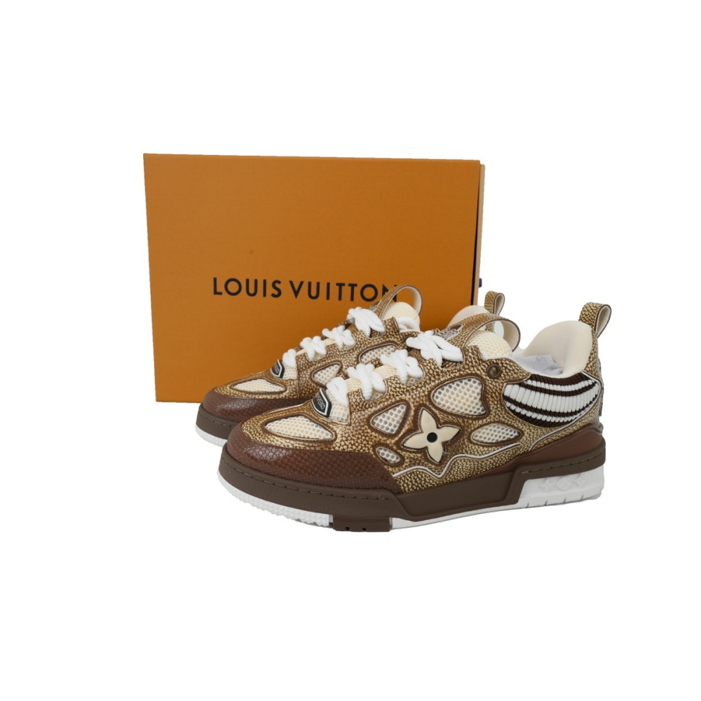 EM Sneakers Louis Vuitton LV Skate Sneaker New khaki Wool Weaving