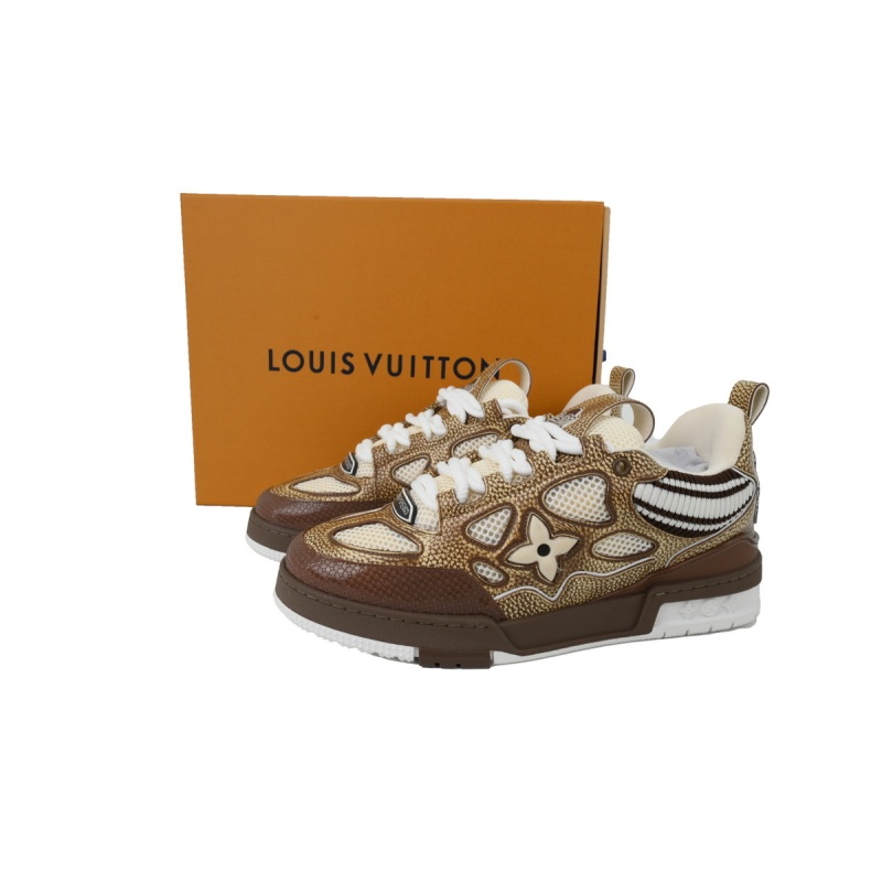 EM Sneakers Louis Vuitton LV Skate Sneaker New khaki Wool Weaving