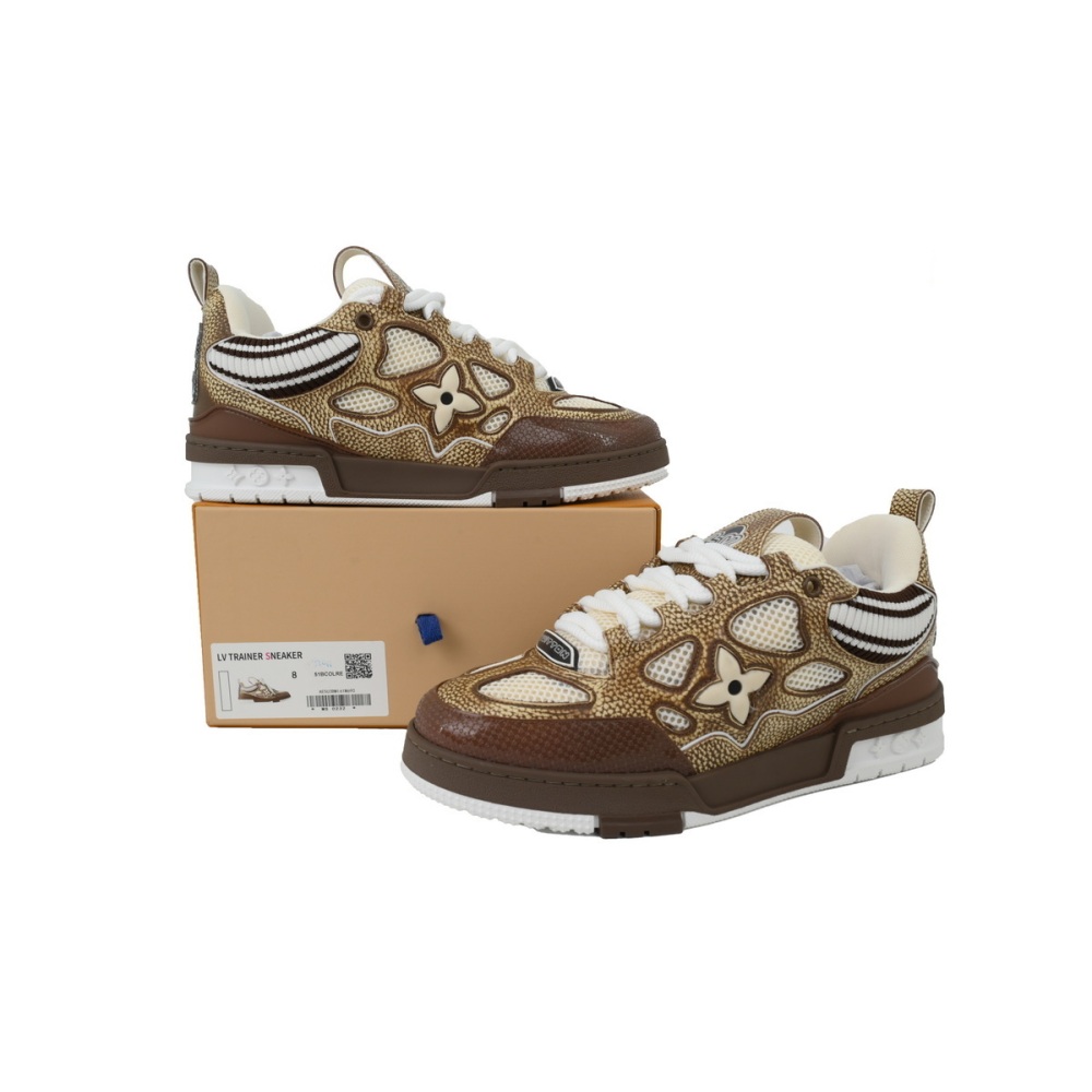EM Sneakers Louis Vuitton LV Skate Sneaker New khaki Wool Weaving