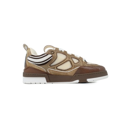 EM Sneakers Louis Vuitton LV Skate Sneaker New khaki Wool Weaving 02