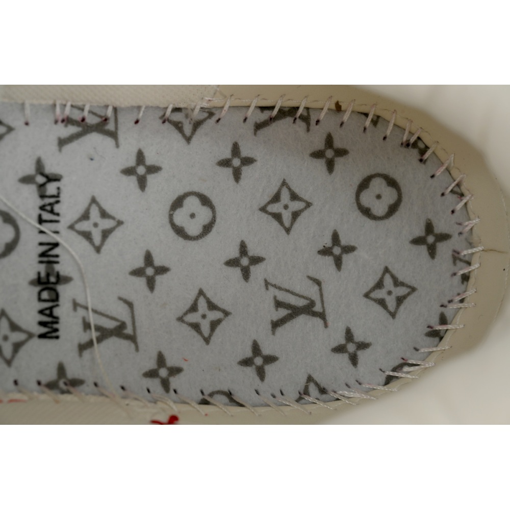 EM Sneakers Louis Vuitton LV Skate Sneaker New Red Woolen Fabric