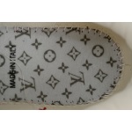EM Sneakers Louis Vuitton LV Skate Sneaker New Red Woolen Fabric