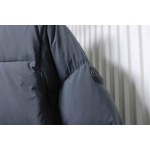 EM Sneakers Moncler Black and Gray Madeira Hooded Short Down Jacket