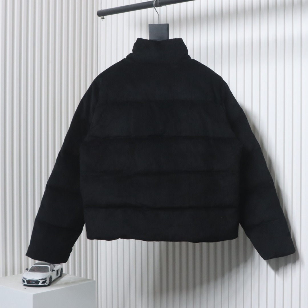 EM Sneakers WE11DONE 24FW Corduroy Down Jacket Black