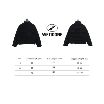 EM Sneakers WE11DONE 24FW Corduroy Down Jacket Black 02