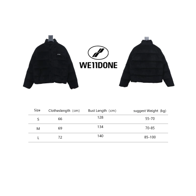 EM Sneakers WE11DONE 24FW Corduroy Down Jacket Black 02