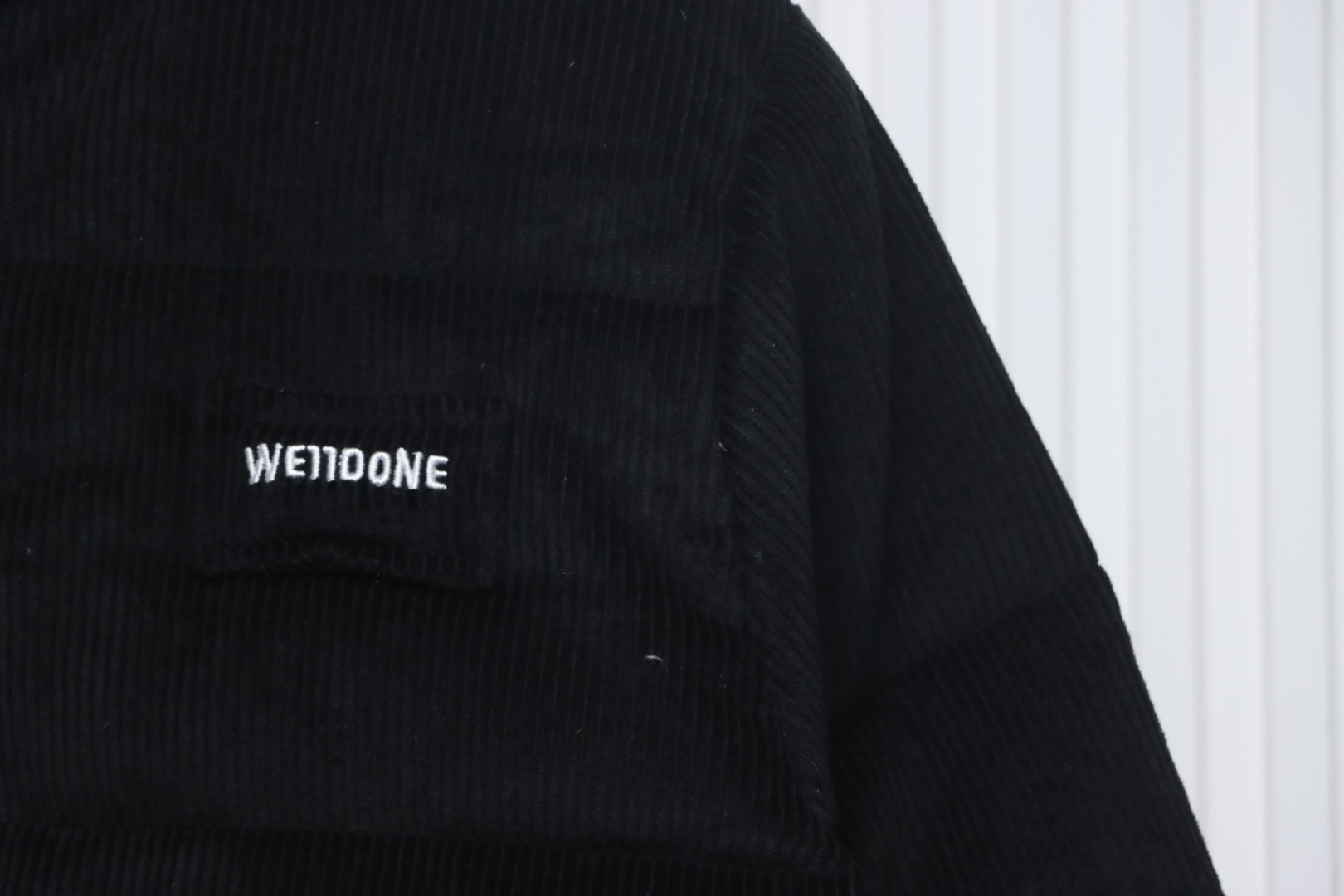 EM Sneakers WE11DONE 24FW Corduroy Down Jacket Black