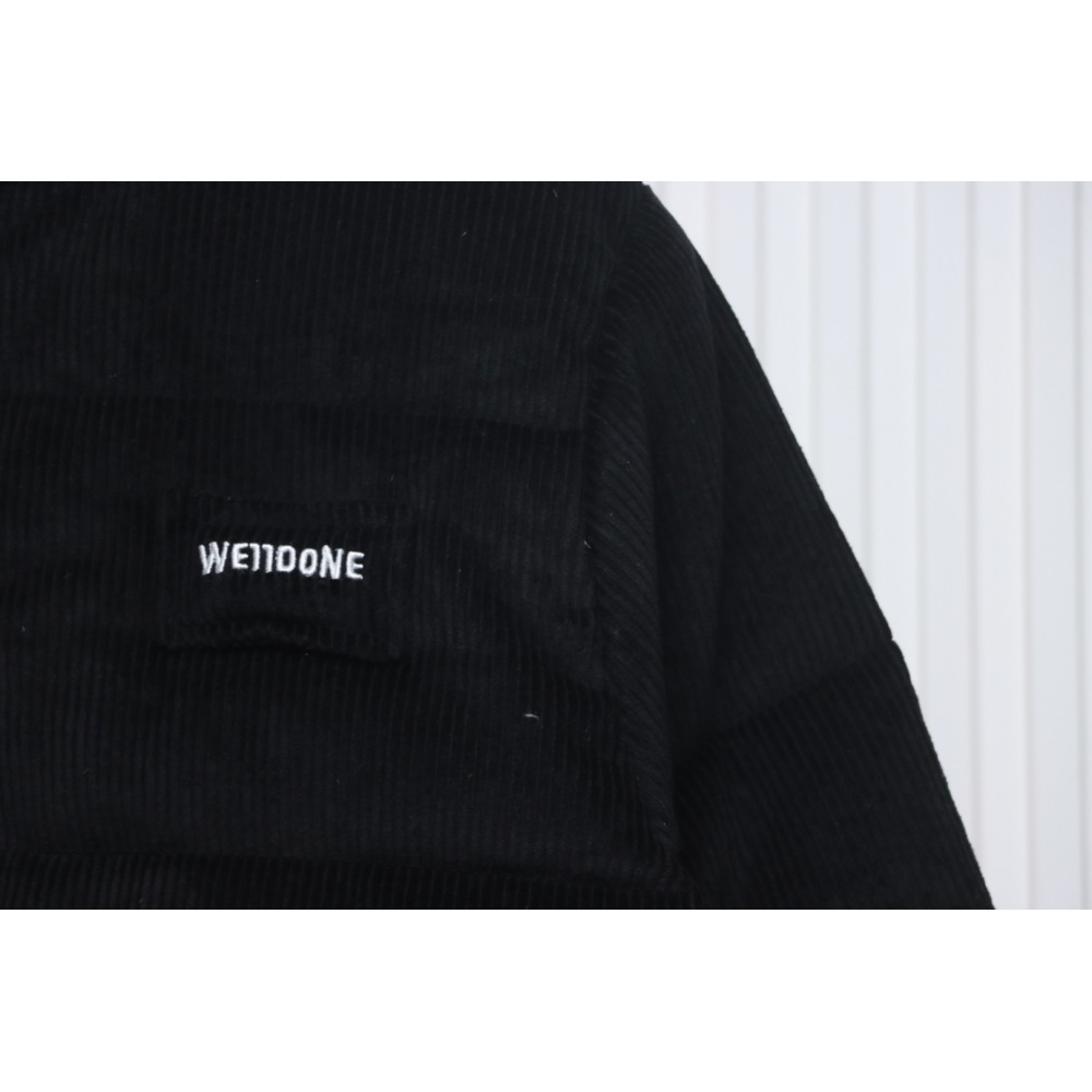 EM Sneakers WE11DONE 24FW Corduroy Down Jacket Black