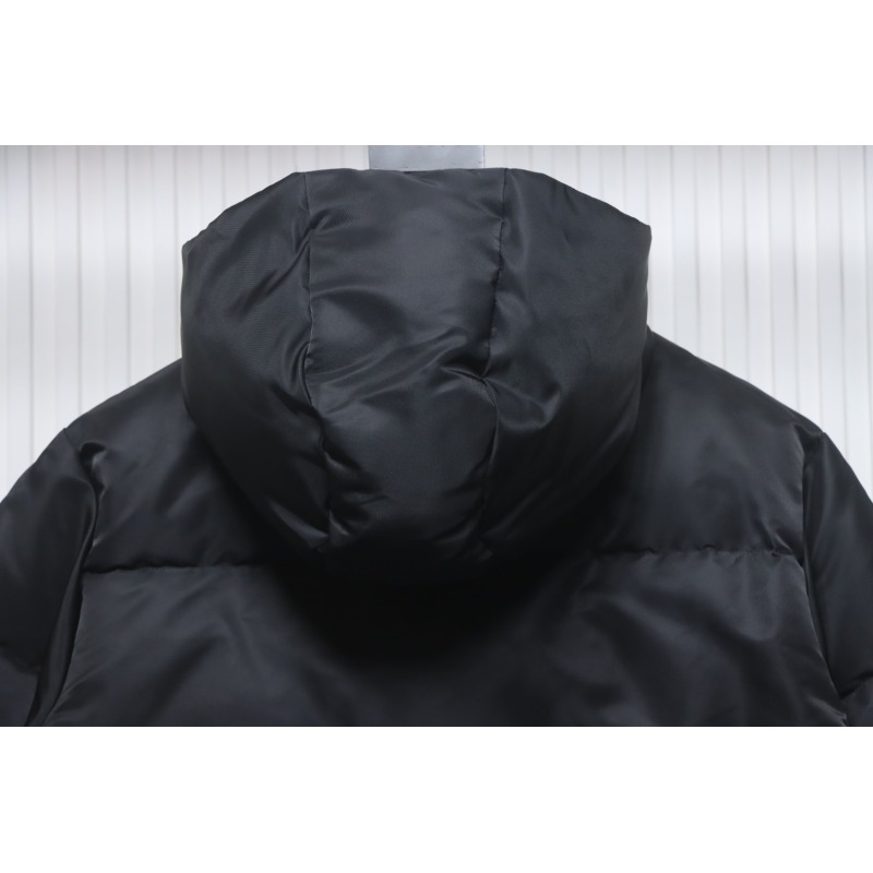 EM Sneakers WE11DONE Logo Hooded Down Jacket Black