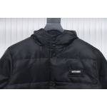 EM Sneakers WE11DONE Logo Hooded Down Jacket Black