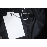 EM Sneakers WE11DONE Logo Hooded Down Jacket Black