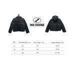 EM Sneakers WE11DONE Logo Hooded Down Jacket Black