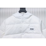 EM Sneakers WE11DONE Logo Hooded Down Jacket White