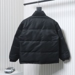 EM Sneakers WE11DONE Logo Stand Collar Down Jacket Black