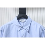 EM Sneakers Thom Browne Blue and White Patchwork Long Sleeve Shirt