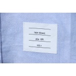 EM Sneakers Thom Browne Blue and White Patchwork Long Sleeve Shirt