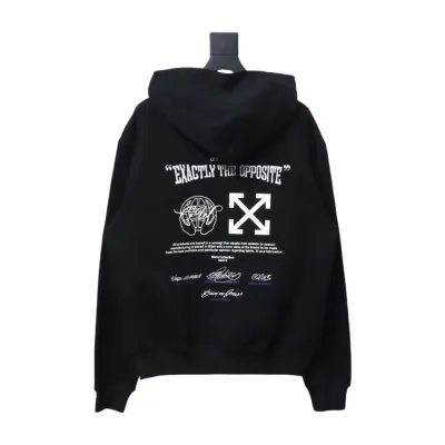 EM Sneakers Off-White Hoodie Black Embroidered Blue Lettering Print 02